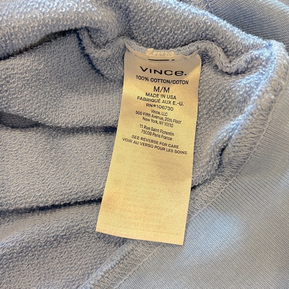 Vince men’s light blue cotton crewneck sweatshirt medium - Picture 6 of 6